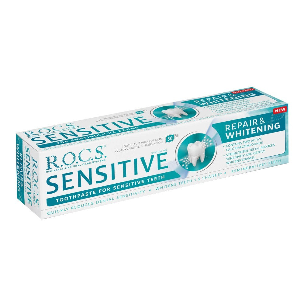 R.O.C.S. Sensitive Repair & Whitening Toothpaste 75 mL - Easy Pharmacy LLC