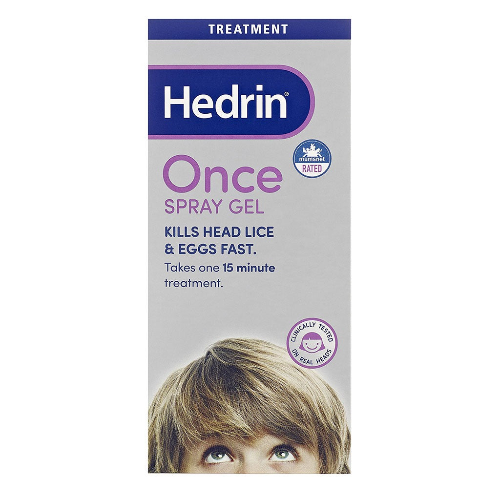 Hedrin Once Spray Gel For Head Lice Treatment 100 mL - Easy Pharmacy LLC