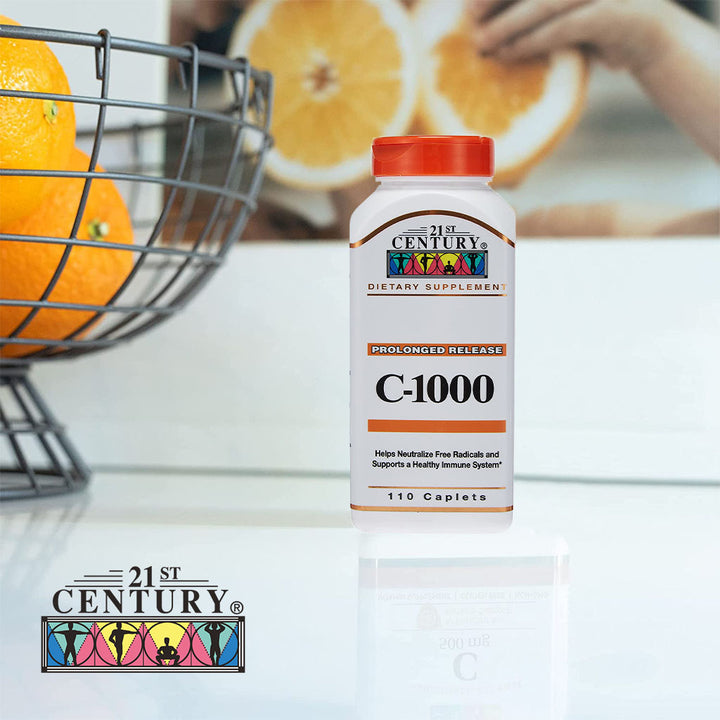 21st Century Vitamin C 1000mg Prolonged Release Tablets For Antioxidant & Immunity Support, Pack of 110's - Easy Pharmacy LLC