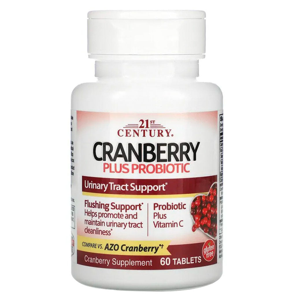 21st Century Cranberry Plus Probiotic Tablets For Urinary Tract Support, Pack of 60's - Easy Pharmacy LLC