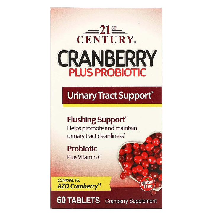21st Century Cranberry Plus Probiotic Tablets For Urinary Tract Support, Pack of 60's - Easy Pharmacy LLC