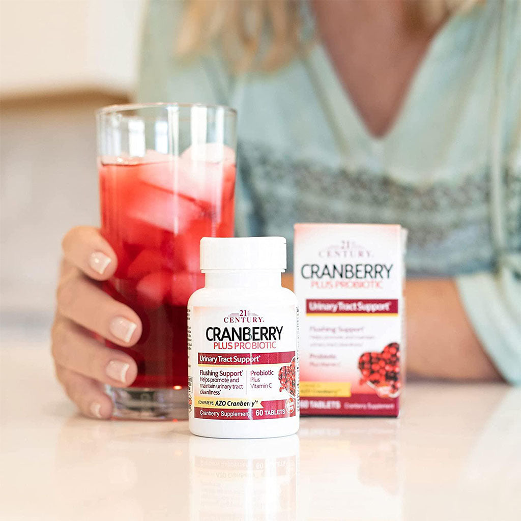 21st Century Cranberry Plus Probiotic Tablets For Urinary Tract Support, Pack of 60's - Easy Pharmacy LLC