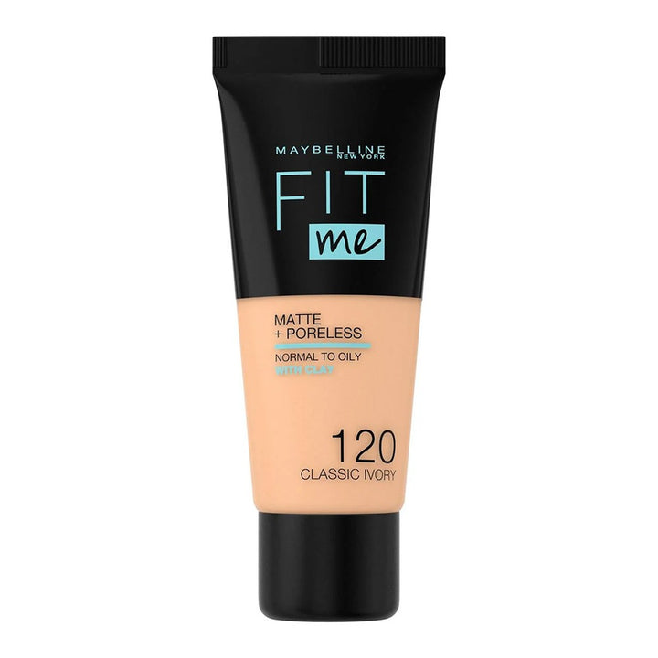 Maybelline Fit Me Matte + Poreless Foundation 120 Classic Ivory 30 mL - Easy Pharmacy LLC