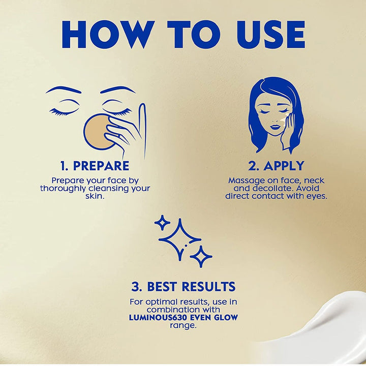 Nivea Luminous630 Even Glow Night Complexion Care Cream 50 mL - Easy Pharmacy LLC