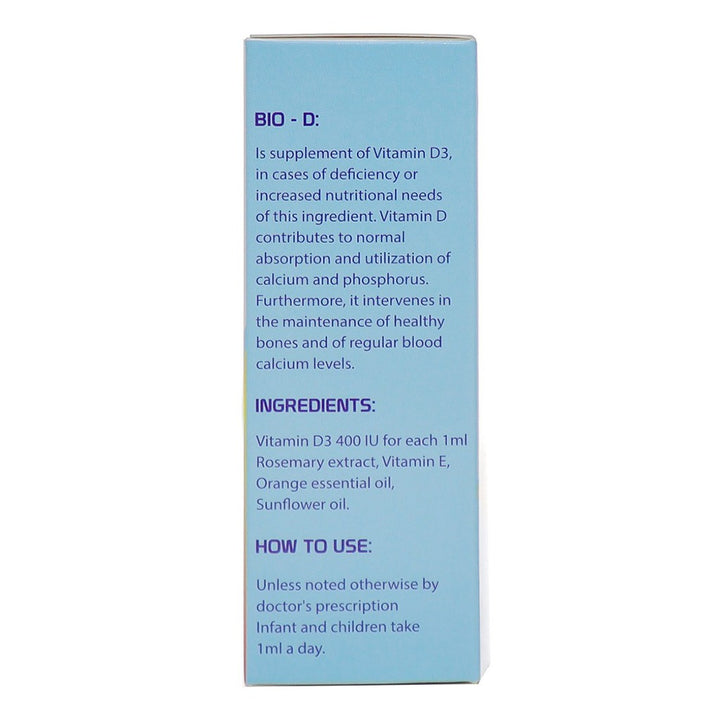 Bio-D Vitamin D3 400 IU/mL Oral Drops 50 mL - Easy Pharmacy LLC