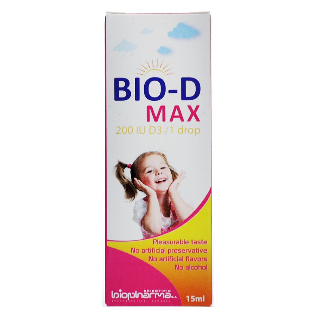 Bio-D Max Vitamin D3 200 IU/1Drop Oral Drops 15 mL - Easy Pharmacy LLC