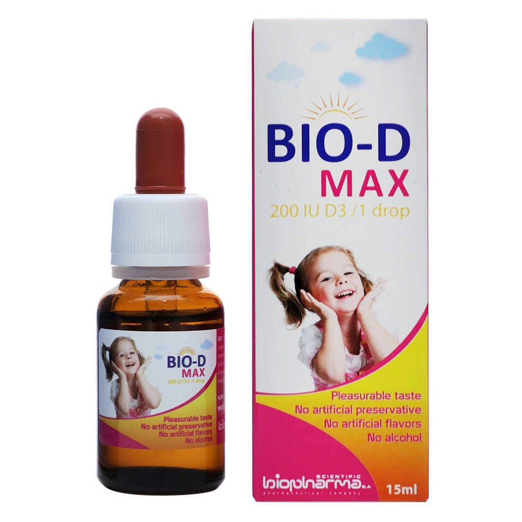 Bio-D Max Vitamin D3 200 IU/1Drop Oral Drops 15 mL - Easy Pharmacy LLC