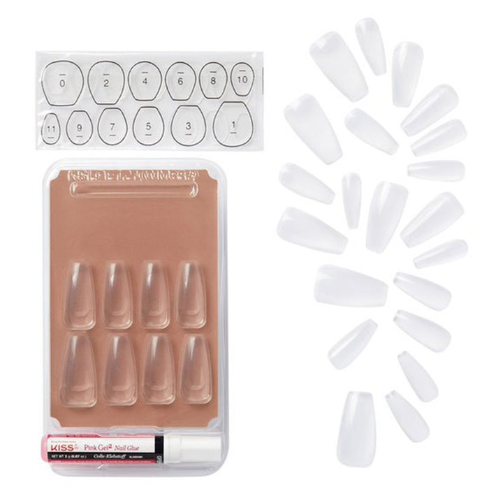Kiss Salon Acrylic Natural Long Nails 28's KSAN06 - Easy Pharmacy LLC