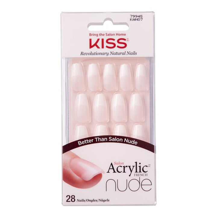 Kiss Salon Acrylic French Nude Nails 28's KAN07C - Easy Pharmacy LLC