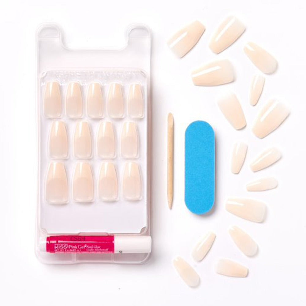 Kiss Salon Acrylic French Nude Nails 28's KAN07C - Easy Pharmacy LLC