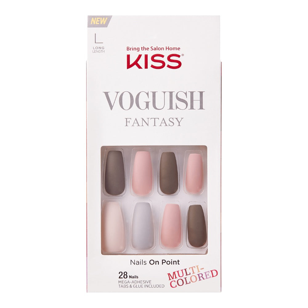 Kiss Voguish Fantasy Multi-Colored Long Nails 28's KVF02C - Easy Pharmacy LLC