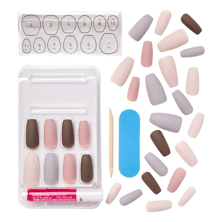 Kiss Voguish Fantasy Multi-Colored Long Nails 28's KVF02C - Easy Pharmacy LLC