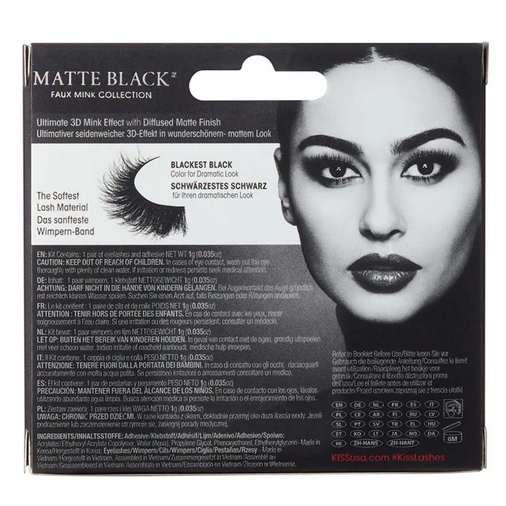 Kiss Lash Couture Faux Mink Collection Silk Matte Black - Easy Pharmacy LLC