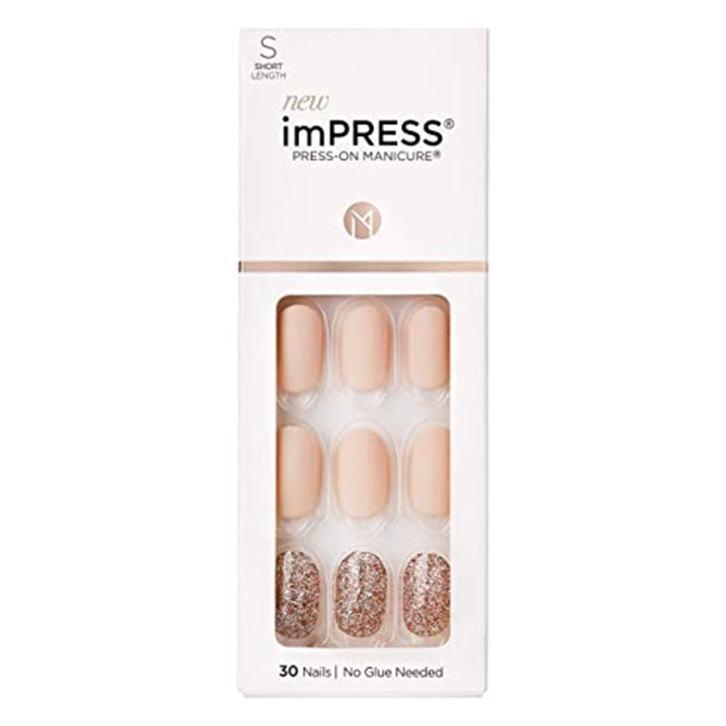 Kiss imPRESS Press On Manicure Evanesce Short KIM003C 30's - Easy Pharmacy LLC