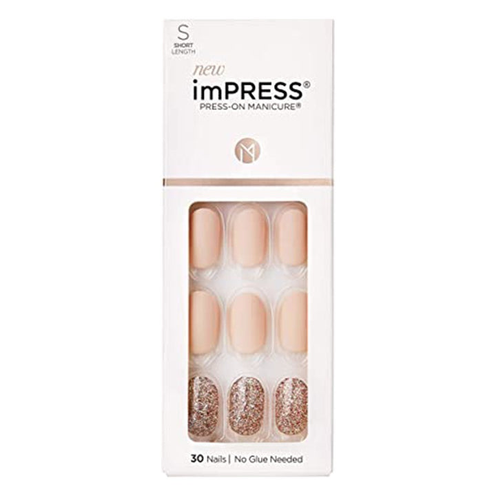 Kiss imPRESS Press On Manicure Evanesce Short KIM003C 30's - Easy Pharmacy LLC