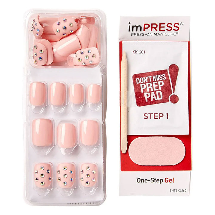 Kiss imPRESS Press On Manicure Nail Secrets Petite KIMP01C 30's - Easy Pharmacy LLC