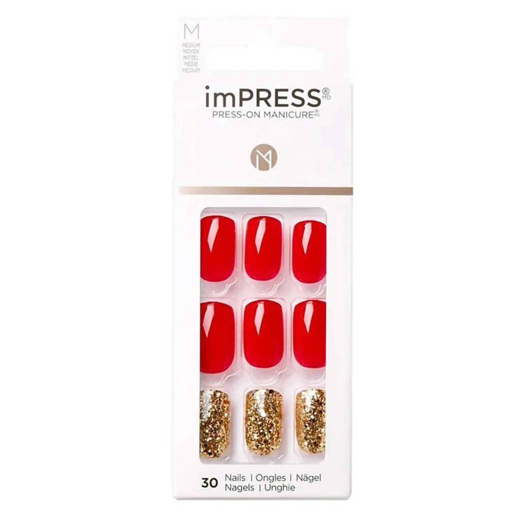 Kiss imPRESS Press On Manicure Memories Medium KIMM08C 30's - Easy Pharmacy LLC