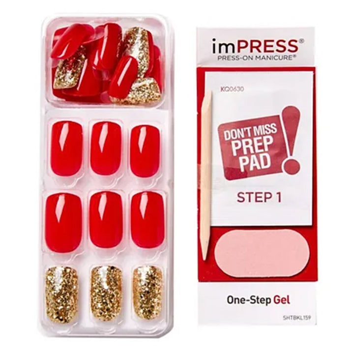 Kiss imPRESS Press On Manicure Memories Medium KIMM08C 30's - Easy Pharmacy LLC