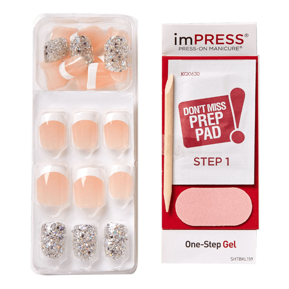 Kiss imPRESS Press On Manicure Time Slip Short 30's - Easy Pharmacy LLC