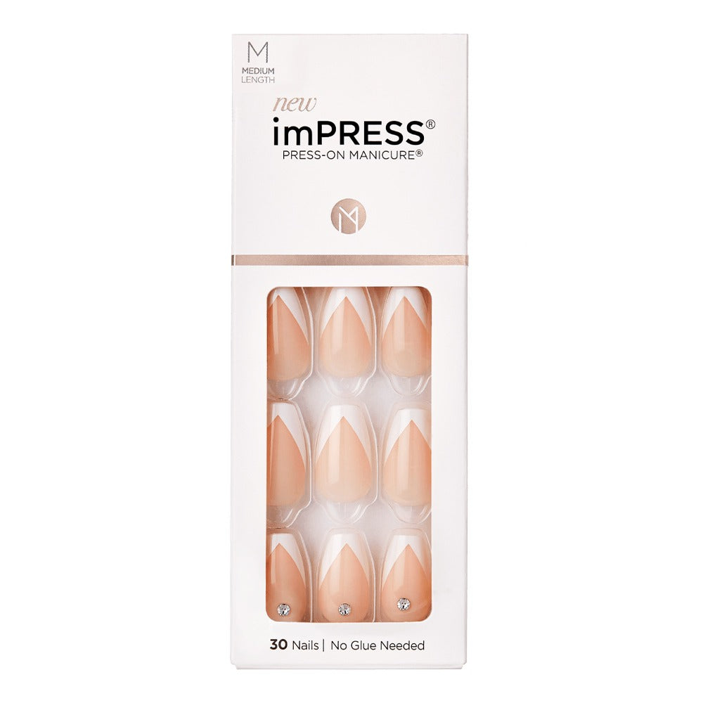 Kiss imPRESS Press On Manicure So French Medium 30's - Easy Pharmacy LLC