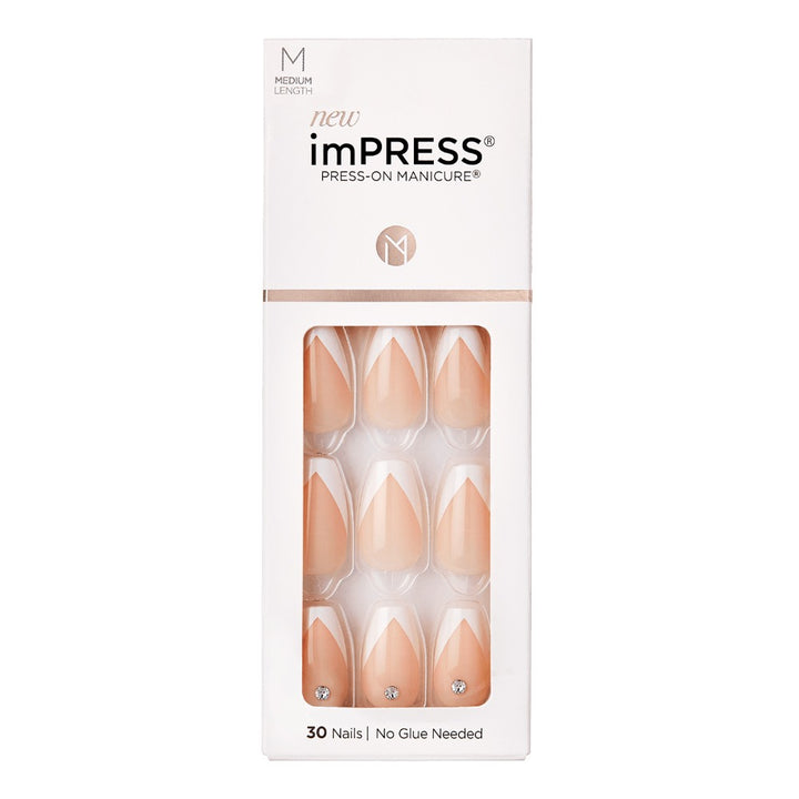 Kiss imPRESS Press On Manicure So French Medium 30's - Easy Pharmacy LLC