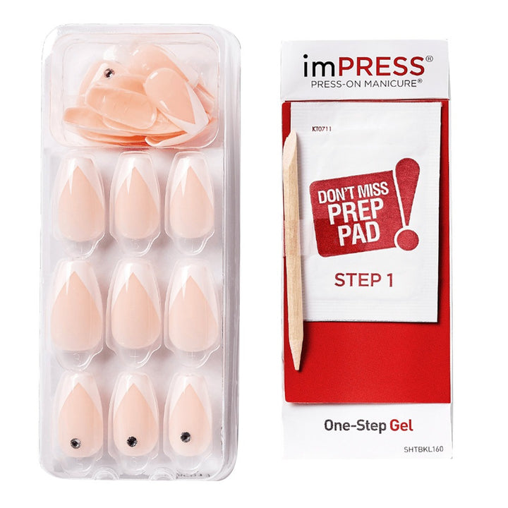 Kiss imPRESS Press On Manicure So French Medium 30's - Easy Pharmacy LLC