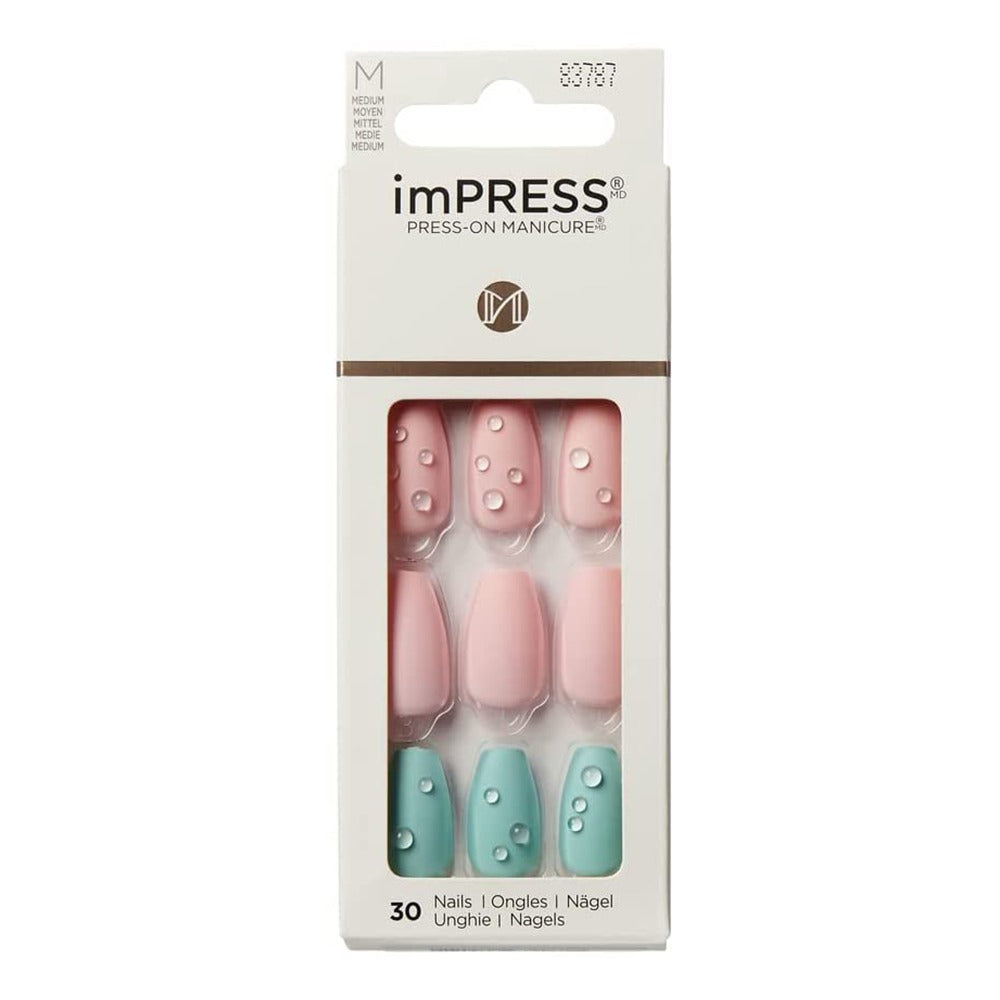 Kiss imPRESS Press On Manicure Dew Drop Medium 30's - Easy Pharmacy LLC