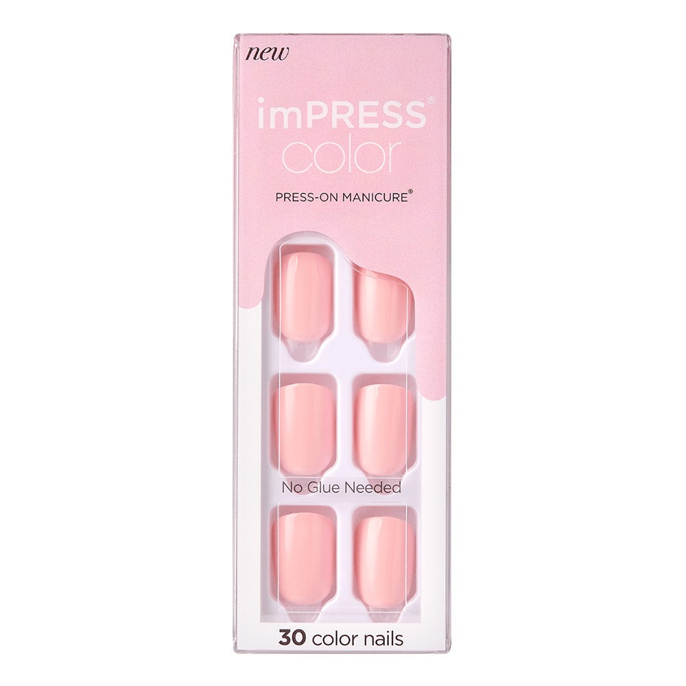 Kiss imPRESS Color Press On Manicure Pick Me Pink 30's - Easy Pharmacy LLC