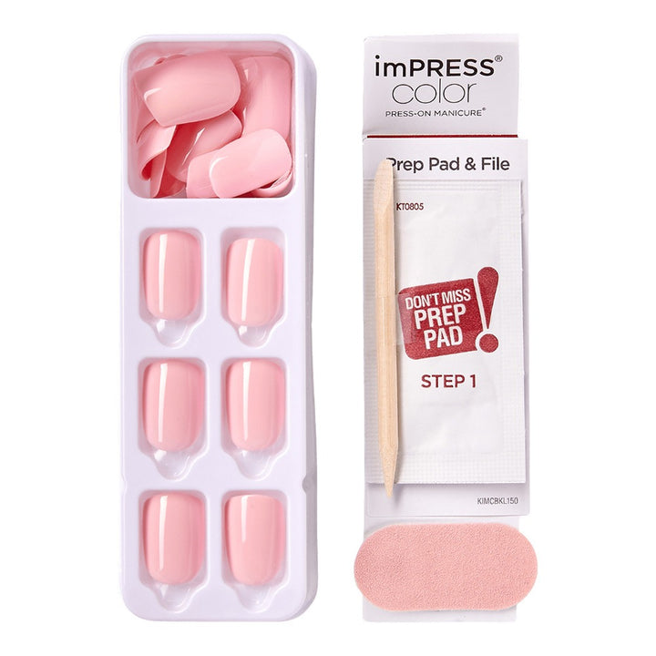 Kiss imPRESS Color Press On Manicure Pick Me Pink 30's - Easy Pharmacy LLC