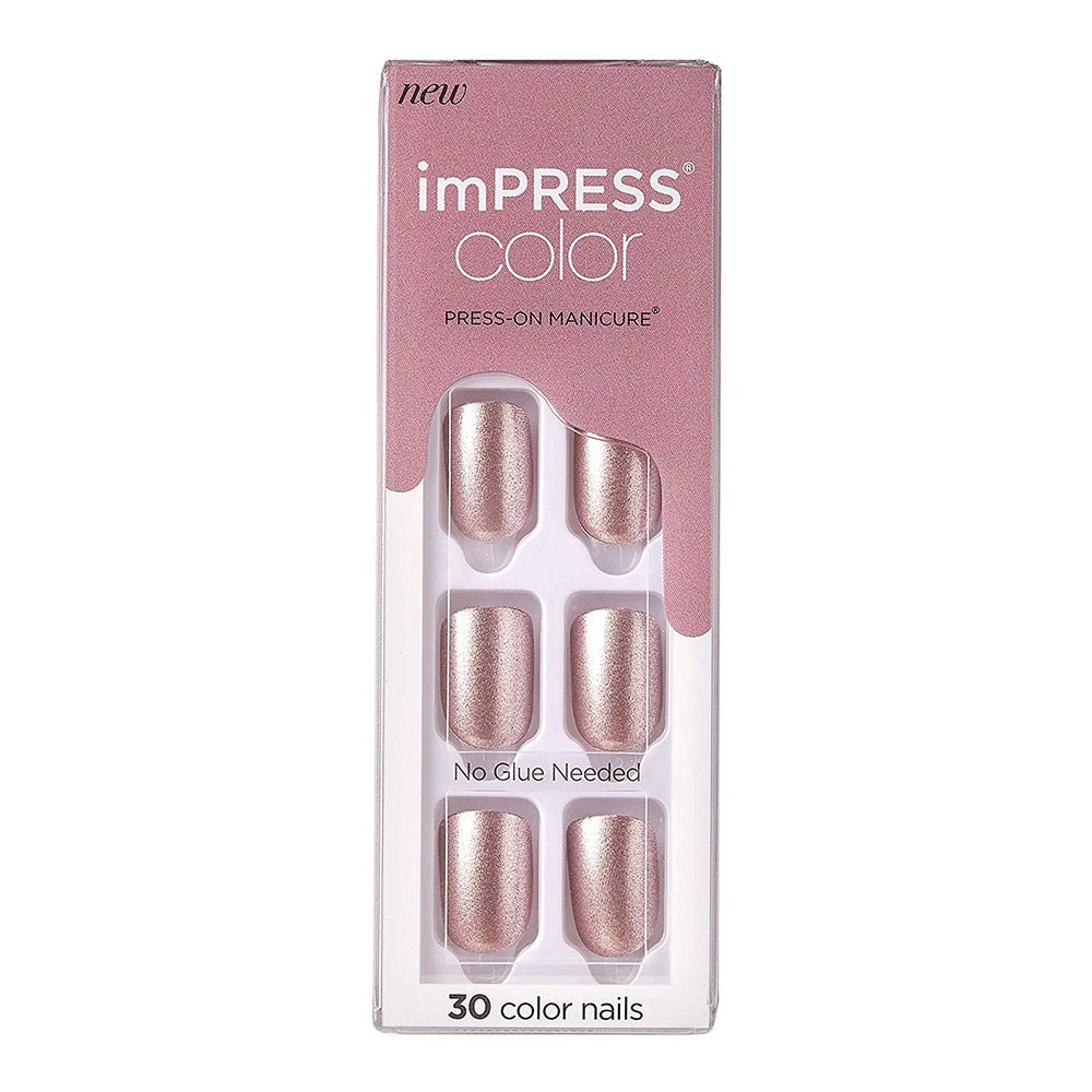 Kiss imPRESS Color Press On Manicure Paralyzed Pink 30's - Easy Pharmacy LLC