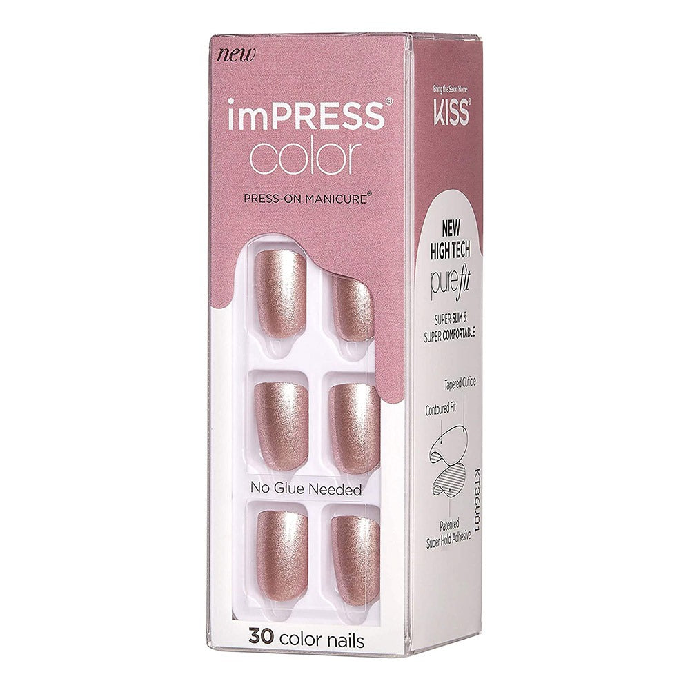 Kiss imPRESS Color Press On Manicure Paralyzed Pink 30's - Easy Pharmacy LLC