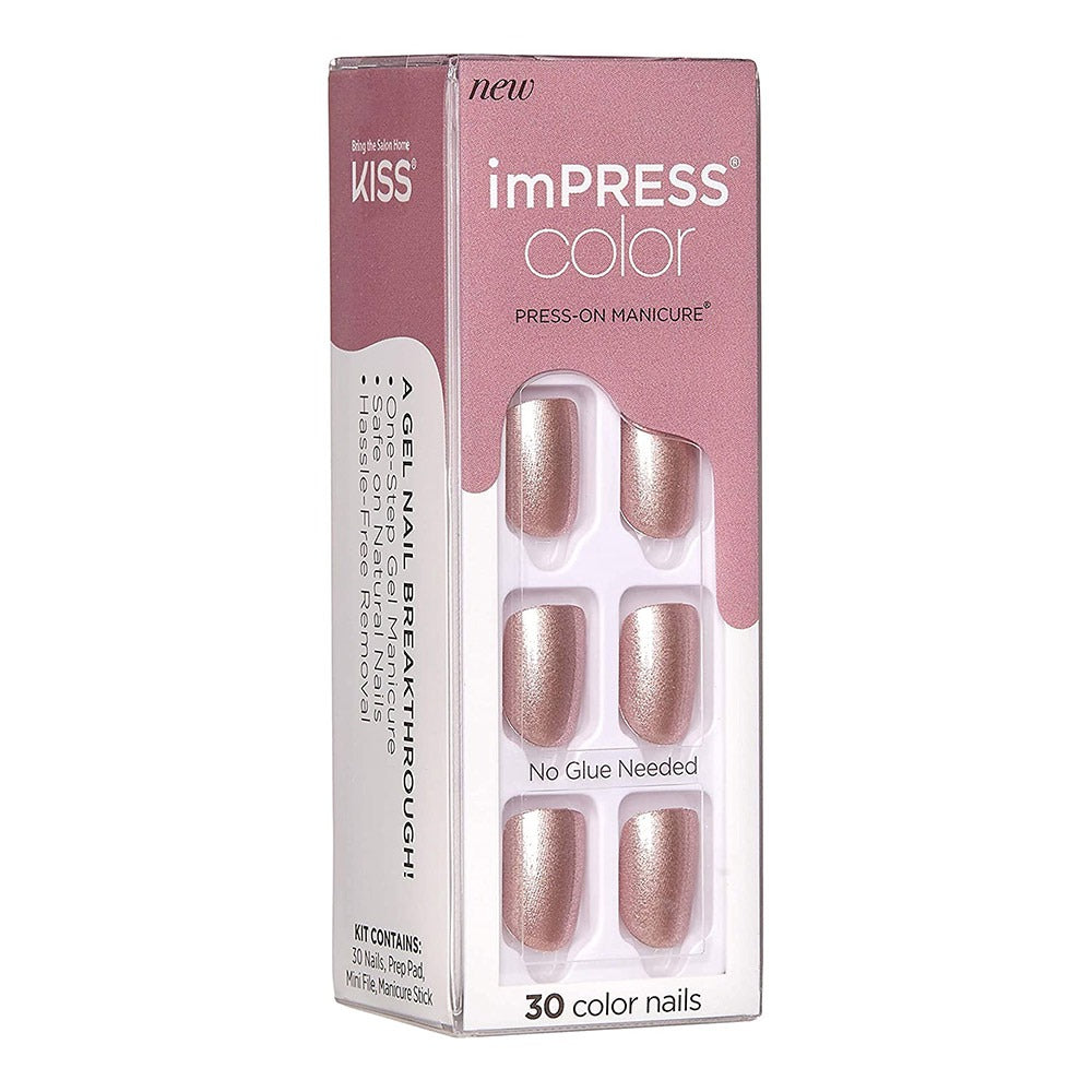 Kiss imPRESS Color Press On Manicure Paralyzed Pink 30's - Easy Pharmacy LLC