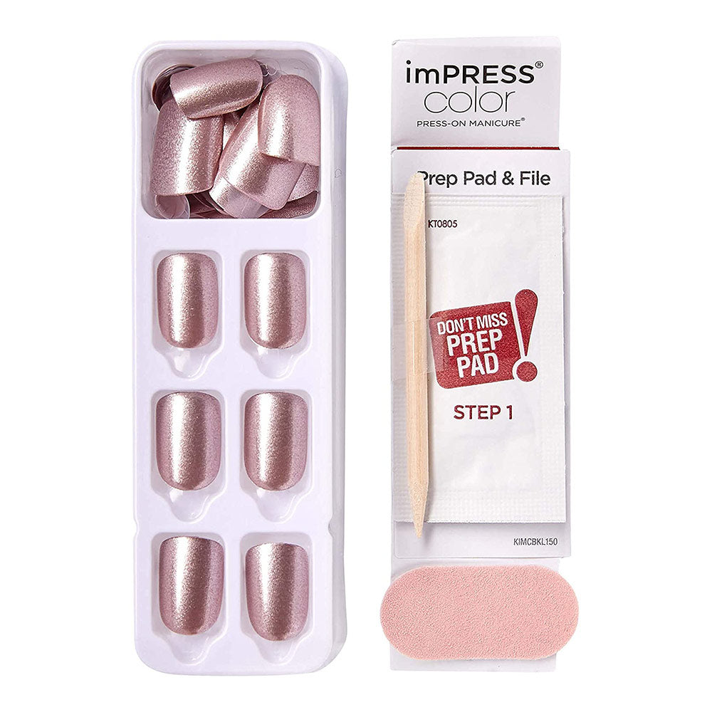 Kiss imPRESS Color Press On Manicure Paralyzed Pink 30's - Easy Pharmacy LLC