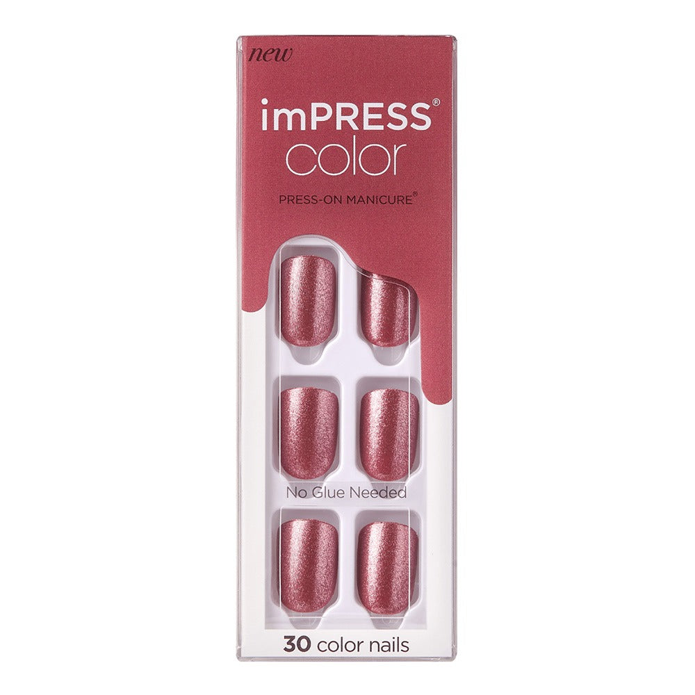Kiss imPRESS Color Press On Manicure Peanut Pink 30's - Easy Pharmacy LLC