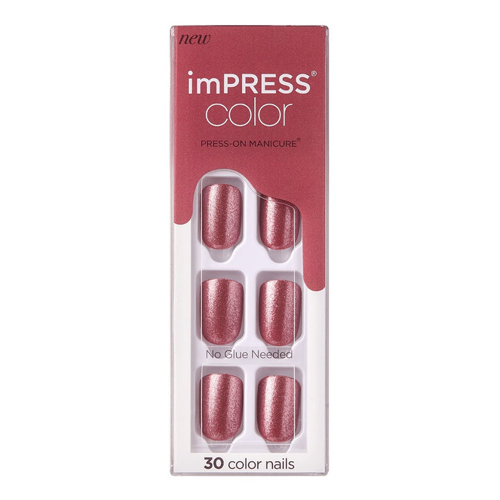 Kiss imPRESS Color Press On Manicure Peanut Pink 30's - Easy Pharmacy LLC