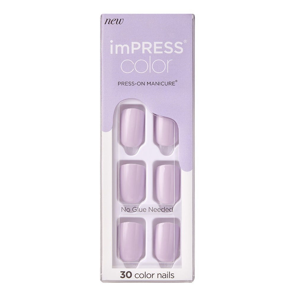 Kiss imPRESS Color Press On Manicure Picture Purplect 30's - Easy Pharmacy LLC