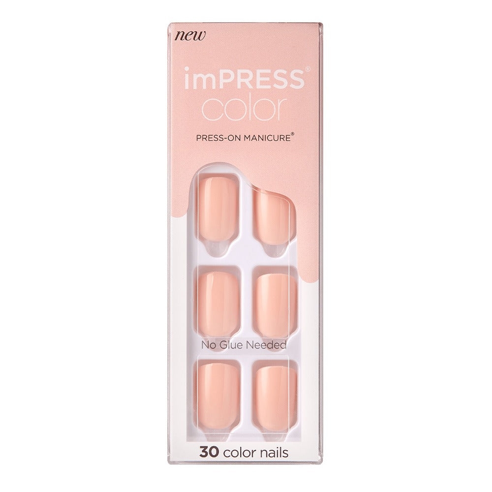 Kiss imPRESS Color Press On Manicure Peevish Pink 30's - Easy Pharmacy LLC