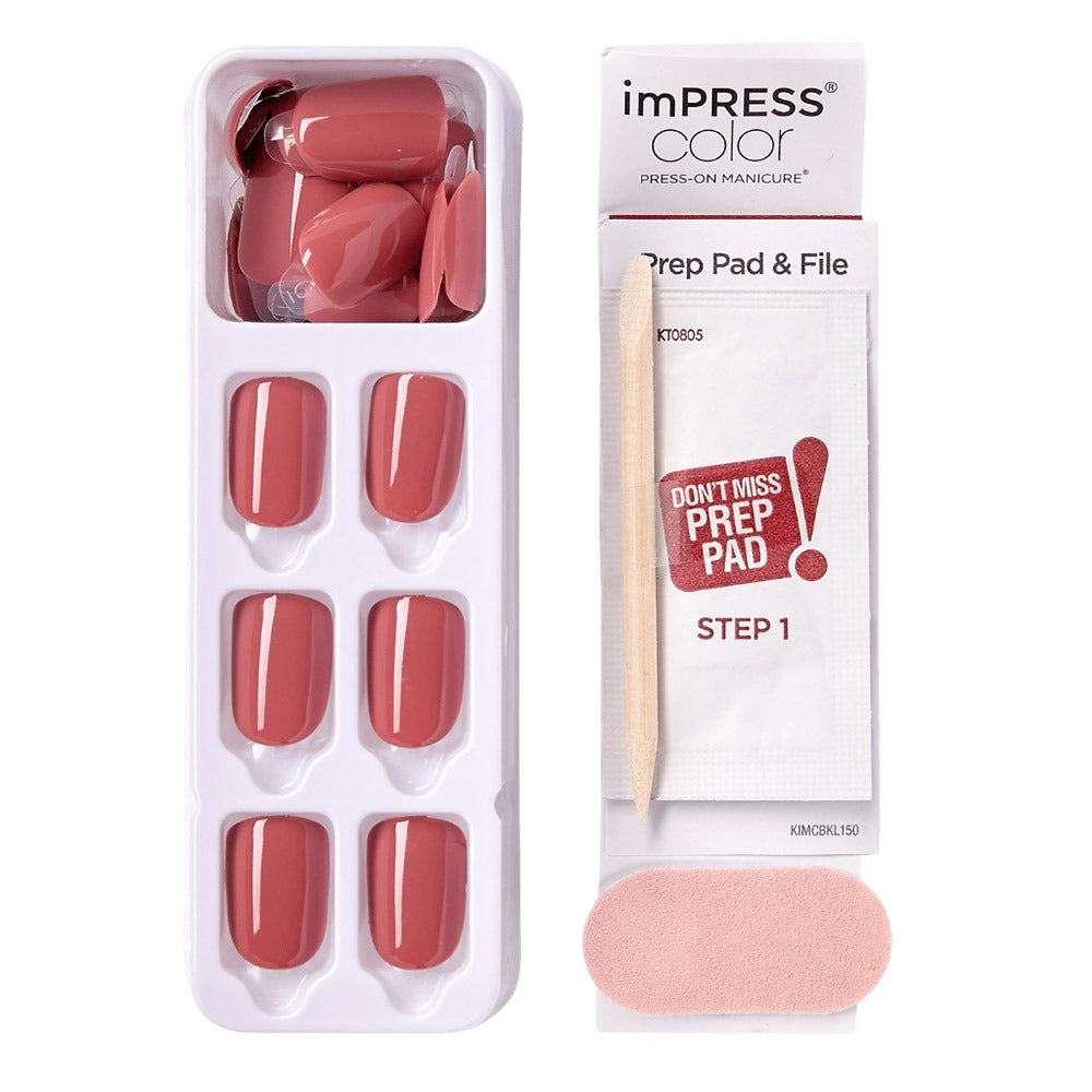 Kiss imPRESS Color Press On Manicure Platonic Pink 30's - Easy Pharmacy LLC