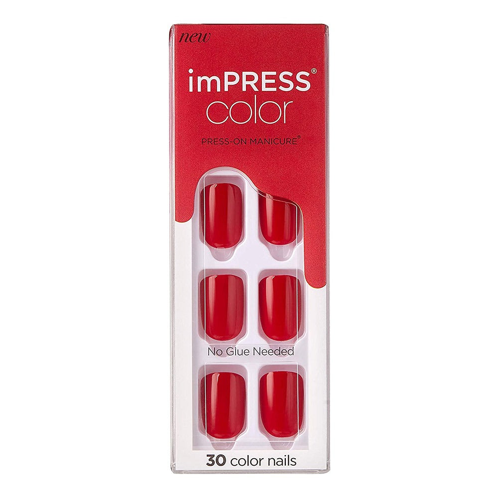 Kiss imPRESS Color Press On Manicure Reddy Or Not 30's - Easy Pharmacy LLC