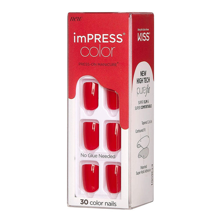Kiss imPRESS Color Press On Manicure Reddy Or Not 30's - Easy Pharmacy LLC