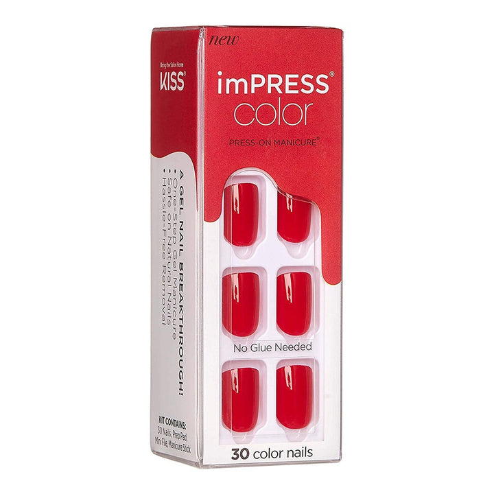Kiss imPRESS Color Press On Manicure Reddy Or Not 30's - Easy Pharmacy LLC