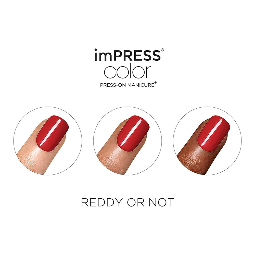 Kiss imPRESS Color Press On Manicure Reddy Or Not 30's - Easy Pharmacy LLC