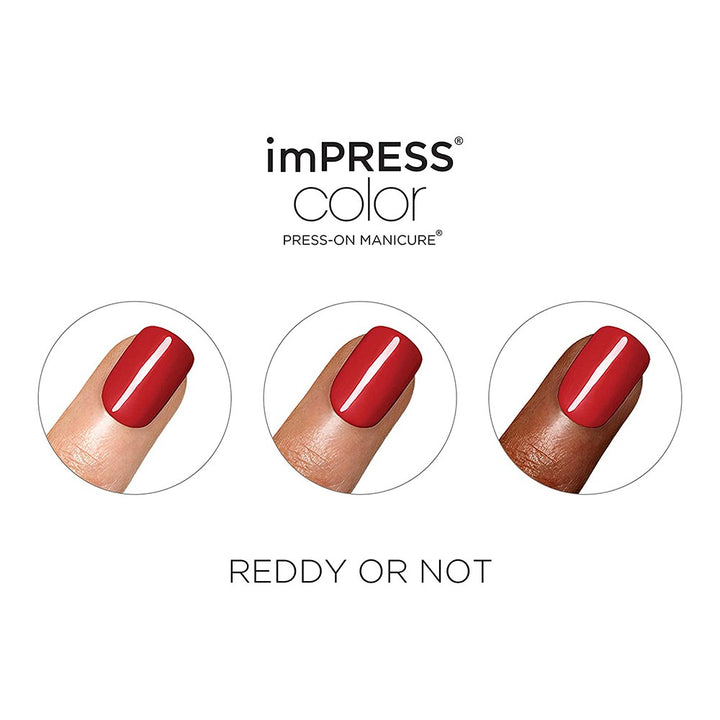 Kiss imPRESS Color Press On Manicure Reddy Or Not 30's - Easy Pharmacy LLC