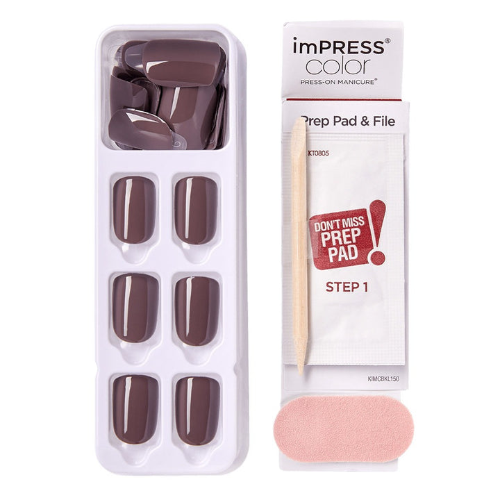 Kiss imPRESS Color Press On Manicure Try Gray 30's - Easy Pharmacy LLC