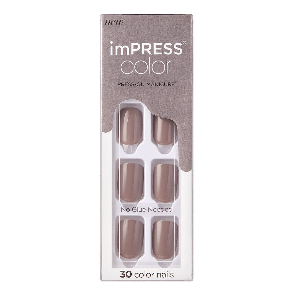Kiss imPRESS Color Press On Manicure Taupe Prize 30's - Easy Pharmacy LLC