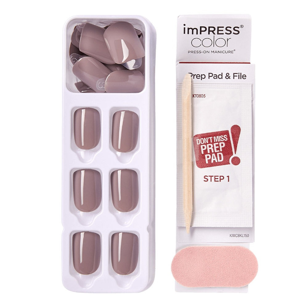 Kiss imPRESS Color Press On Manicure Taupe Prize 30's - Easy Pharmacy LLC
