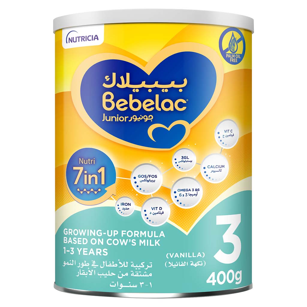 Bebelac Junior Nutri 7 In 1 Stage 3 Toddlers Milk Formula For 1 To 3 Years 400g - Easy Pharmacy LLC
