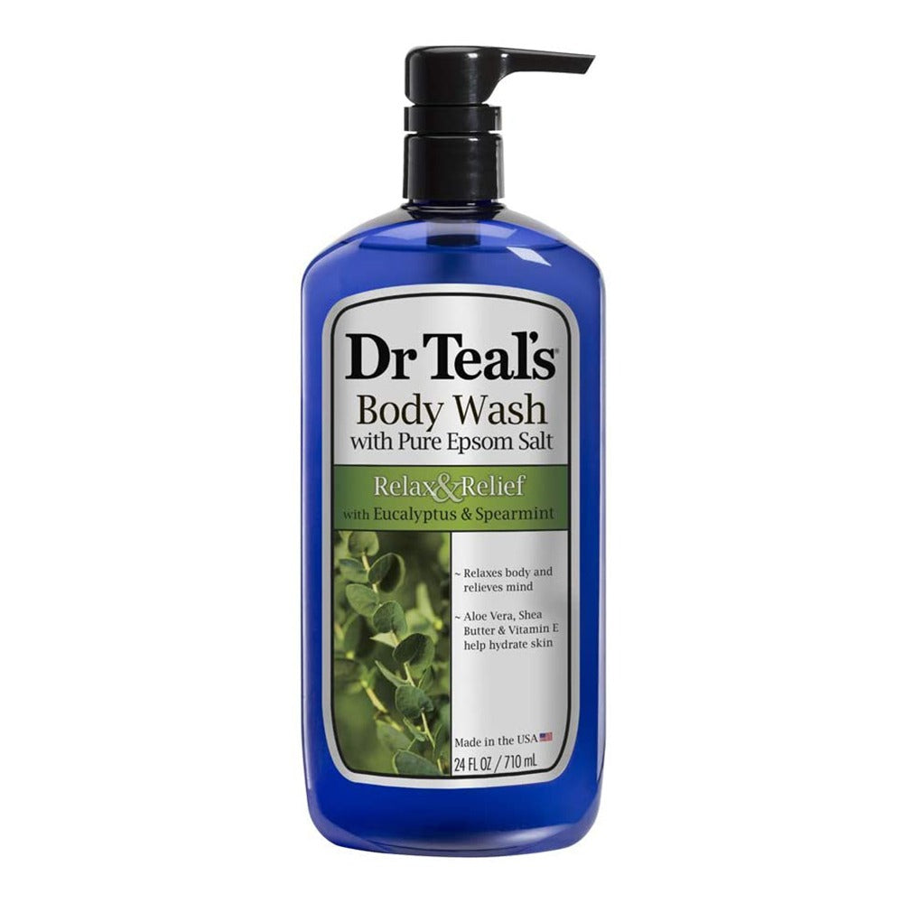 Dr Teal's Pure Epsom Salt Body Wash With Eucalyptus & Spearmint 710 mL - Easy Pharmacy LLC