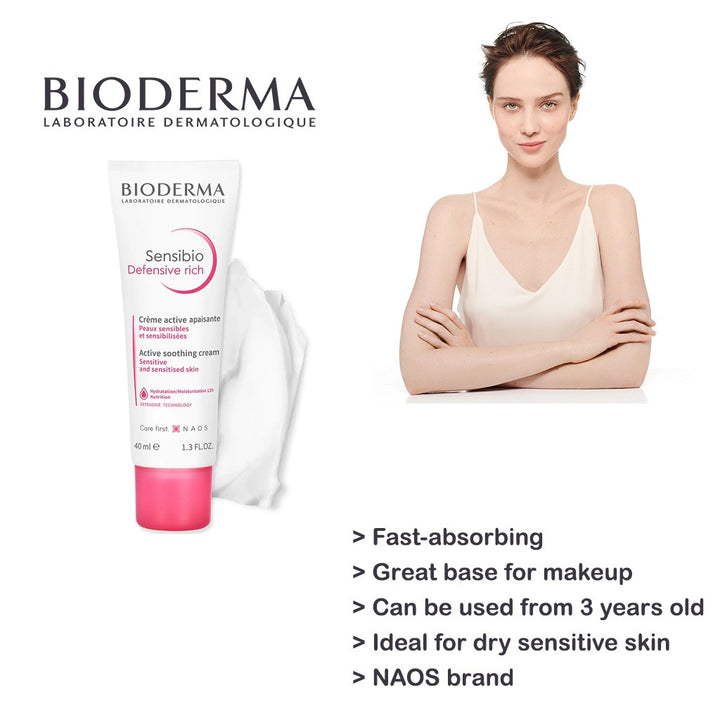 Bioderma Sensibio Defensive Rich Active Soothing Cream 40 mL - Easy Pharmacy LLC