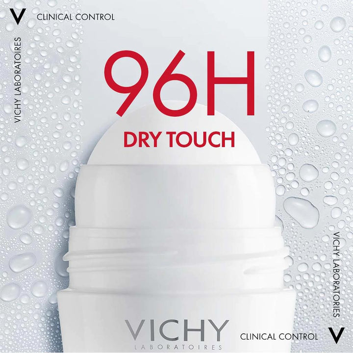 Vichy 96 Hour Clinical Control Dry Touch Anti-Odour Deodorant Roll-On For Women 50ml - Easy Pharmacy LLC